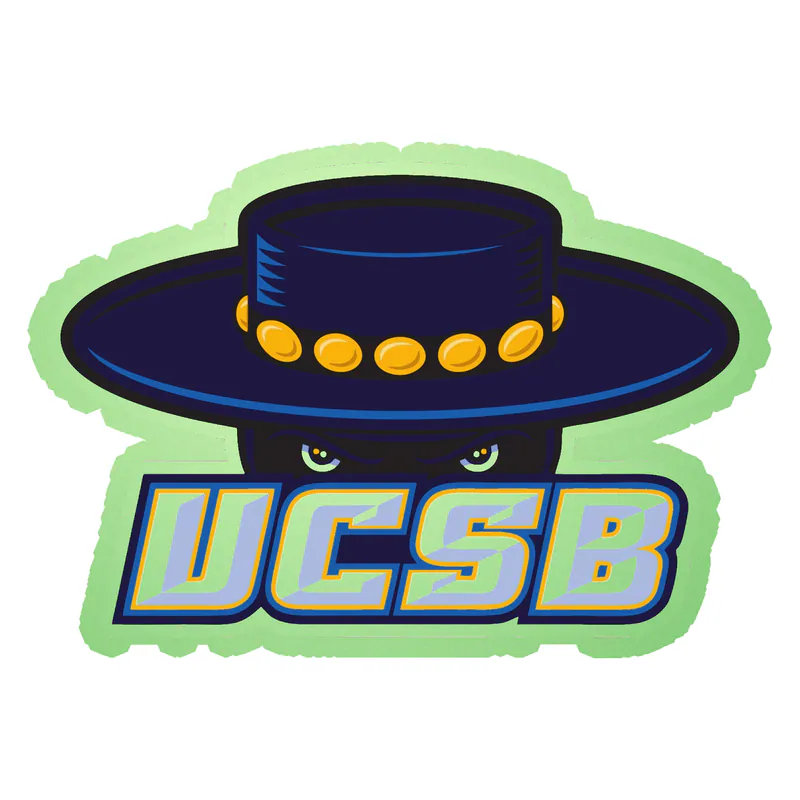 UCSB - Ole Head - Glow in the Dark Vinyl Decal - Custom Size
