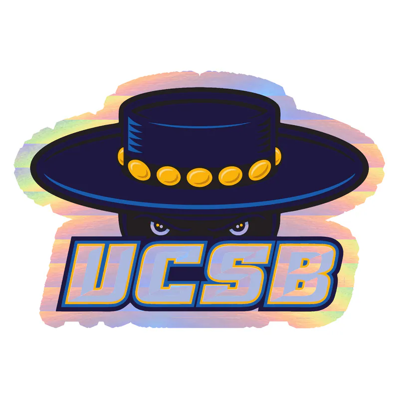 UCSB - Ole Head - Holographic Vinyl Decal - Custom Size