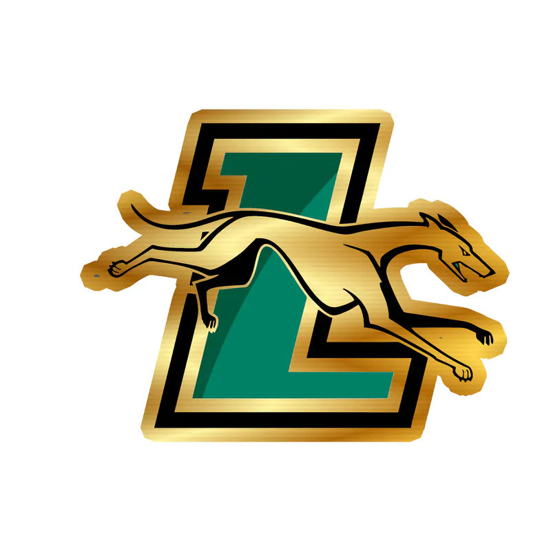 Loyola Greyhounds - L With Greyhound - Gold Chrome Vinyl Decal - Custom Size