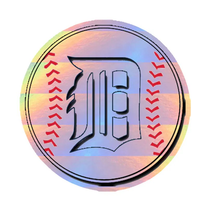 Detroit Tigers - Baseball - Holographic Vinyl Sticker - Custom Size