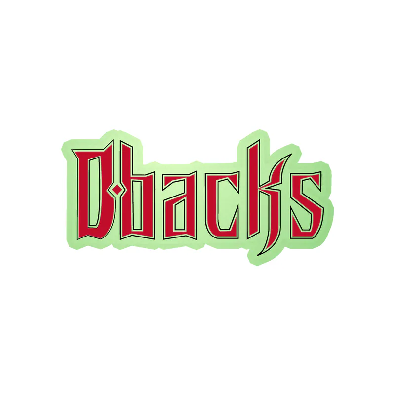 Arizona Diamondbacks - Dbacks - Glow in the Dark Vinyl Sticker - Custom Size