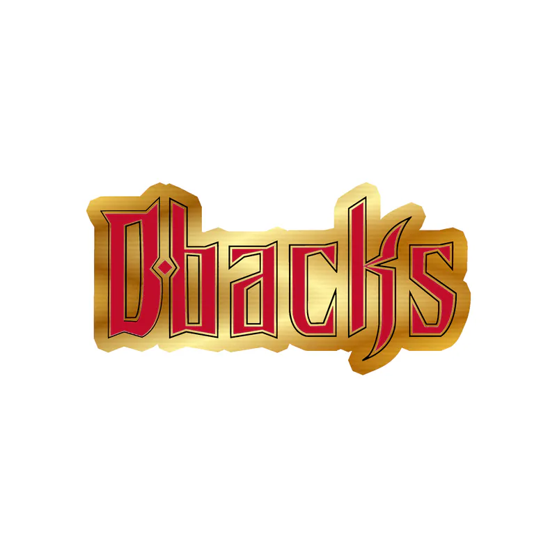 Arizona Diamondbacks - Dbacks - Gold Chrome Vinyl Sticker - Custom Size