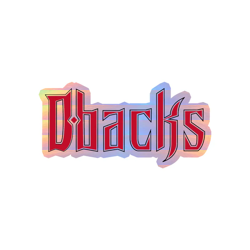 Arizona Diamondbacks - Dbacks - Holographic Vinyl Sticker - Custom Size