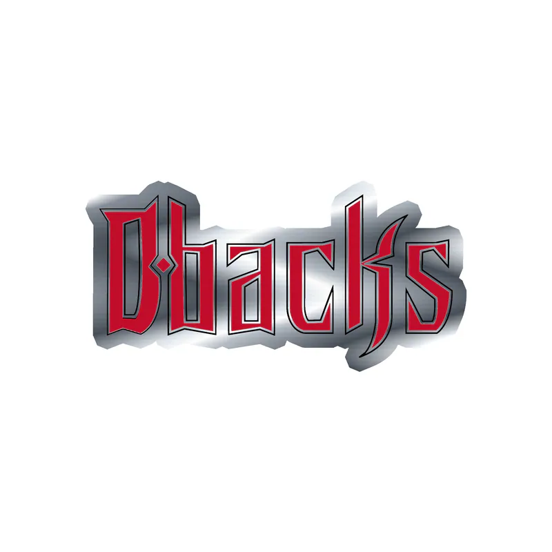 Arizona Diamondbacks - Dbacks - Silver Chrome Vinyl Sticker - Custom Size