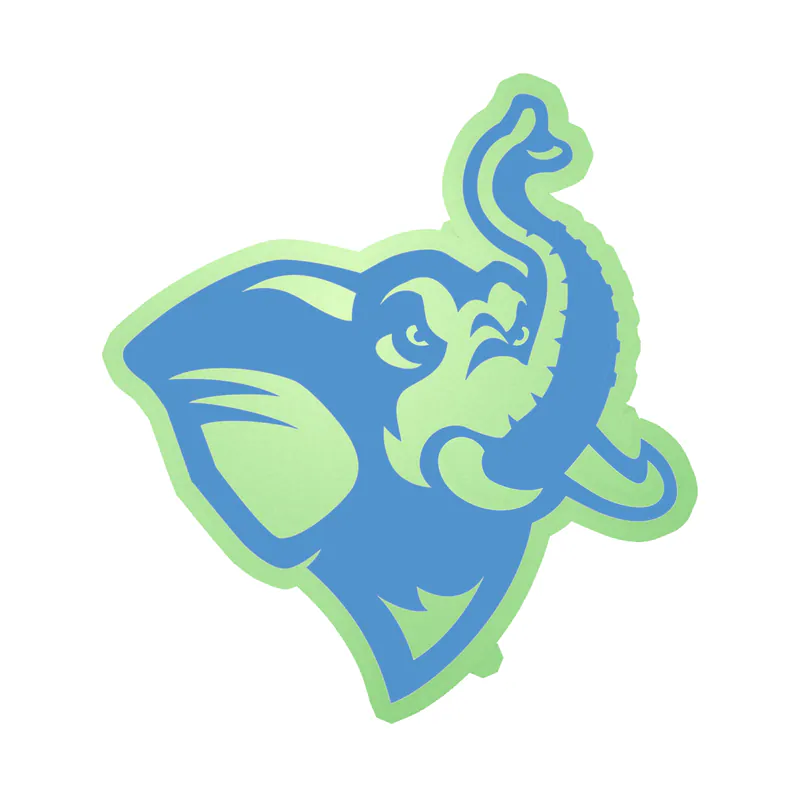 Tufts University Glow in the Dark Vinyl Decal - Custom Size