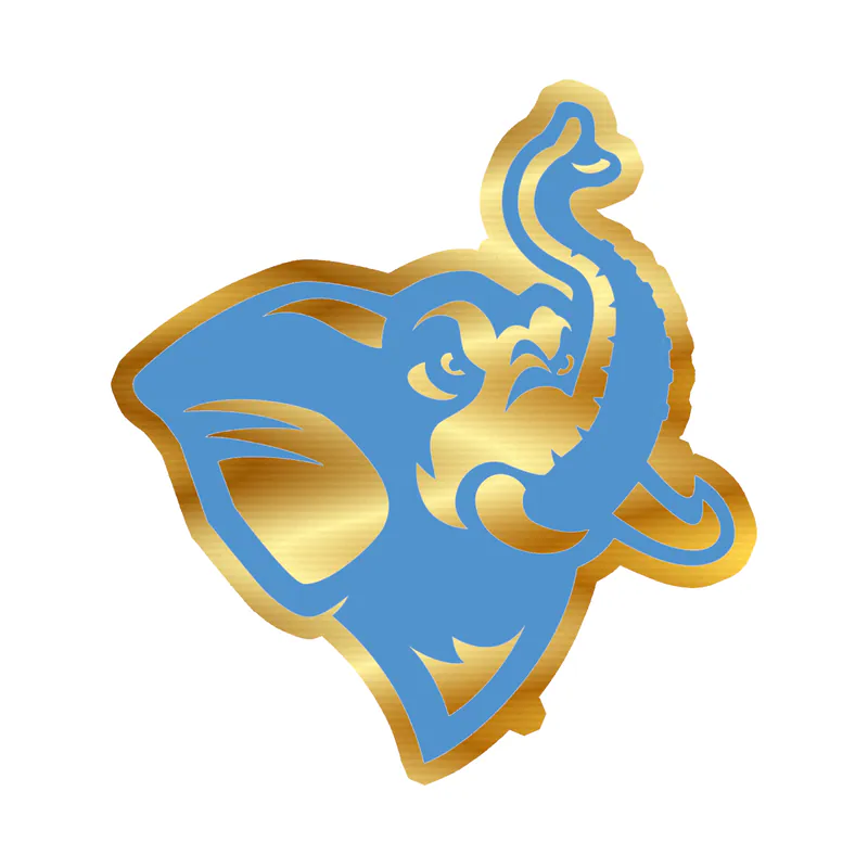 Tufts University Gold Chrome Vinyl Decal - Custom Size