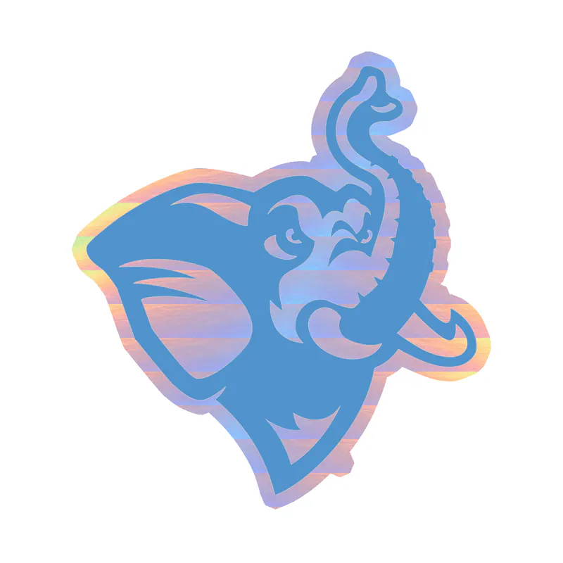 Tufts University Holographic Vinyl Decal - Custom Size