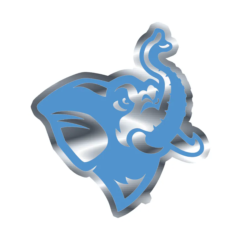Tufts University Silver Chrome Vinyl Decal - Custom Size