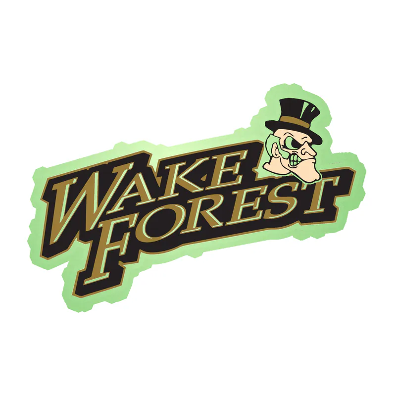 Wake Forest Demon Deacon - WF - Image 3 - Glow in the Dark Vinyl Decal - Custom Size