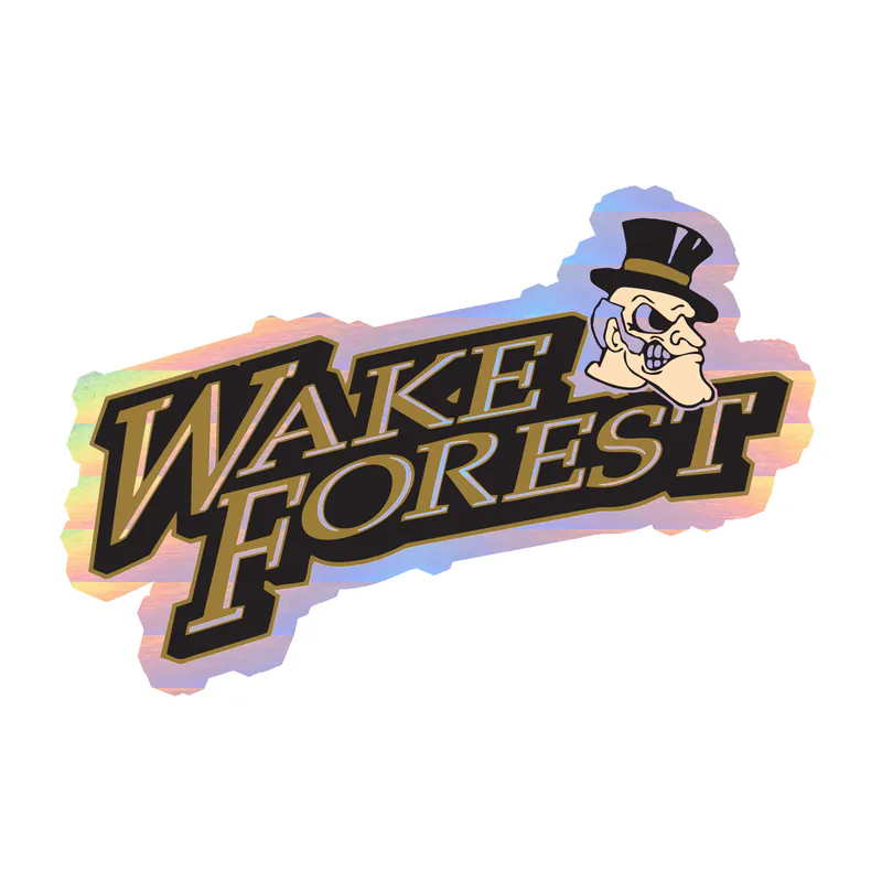 Wake Forest Demon Deacon - WF - Image 3 - Holographic Vinyl Decal - Custom Size
