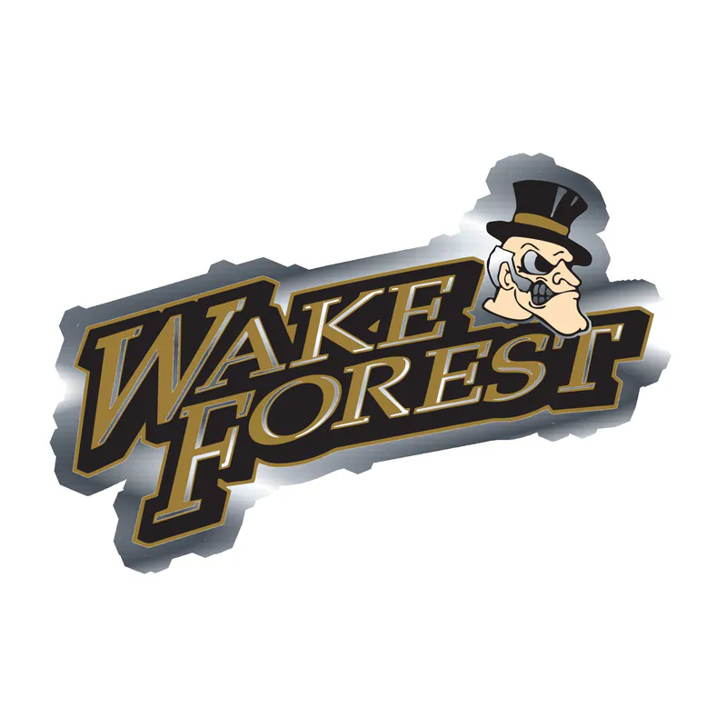 Wake Forest Demon Deacon - WF - Image 3 - Silver Chrome Vinyl Decal - Custom Size