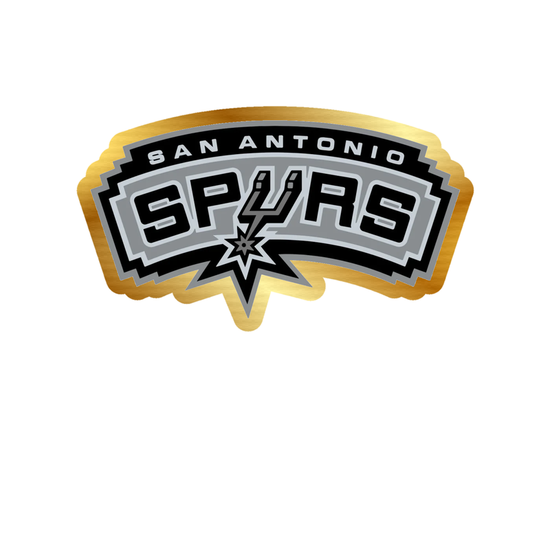 San Antonio Spurs - Image 12 - Gold Chrome Vinyl Sticker - Custom Size