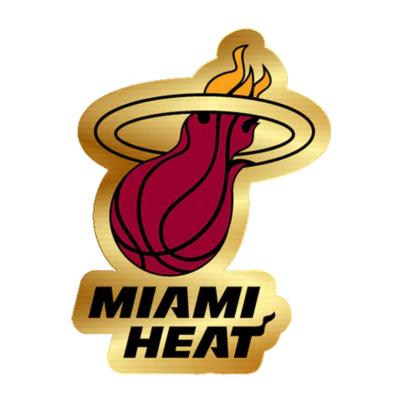 Miami Heat - Image 8 - Gold Chrome Vinyl Sticker - Custom Size