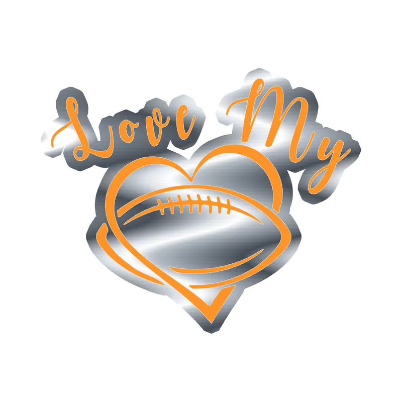 Tennessee Volunteers - Image 4 - Silver Chrome Vinyl Decal - Custom Size