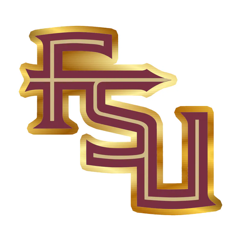 Florida State Seminoles - Image 4 - Gold Chrome Vinyl Decal - Custom Size