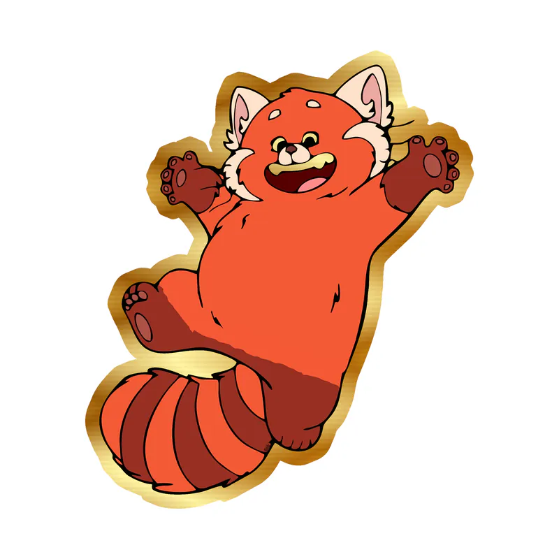 Turning Red Gold Chrome Vinyl Decal