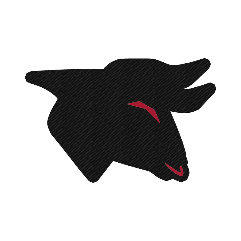 Houston Texans - Bull Head - Carbon Fiber Vinyl Sticker - Custom Size