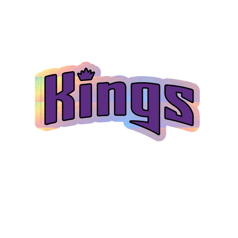 Sacramento Kings - Image 1 - Holographic Vinyl Sticker - Custom Size