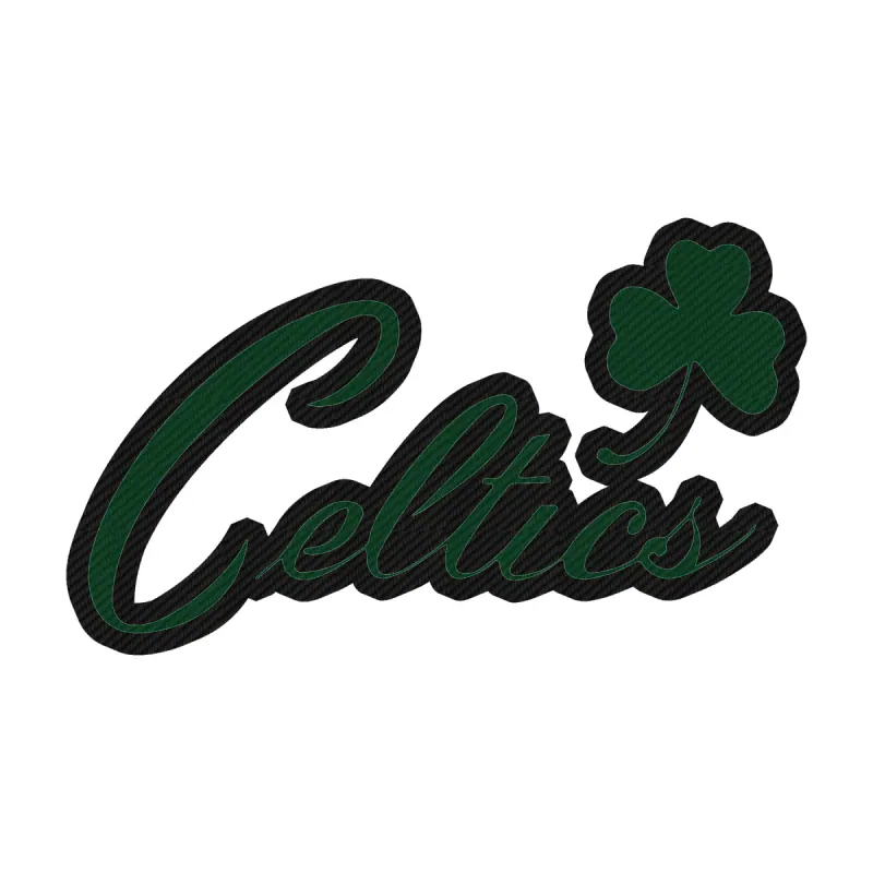 Boston Celtics - Green Circle With Clover - Image 2 - Carbon Fiber Vinyl Sticker - Custom Size