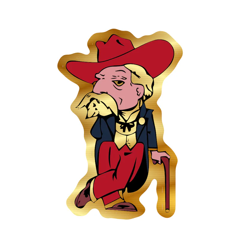 Ole Miss Rebels - Image 3 - Gold Chrome Vinyl Sticker - Custom Size