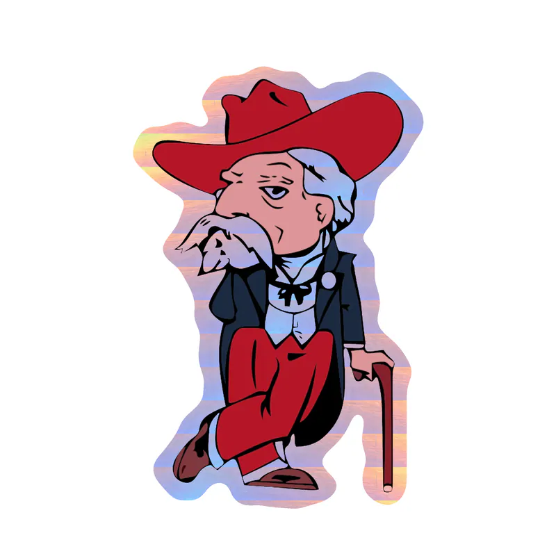Ole Miss Rebels - Image 3 - Holographic Vinyl Sticker - Custom Size