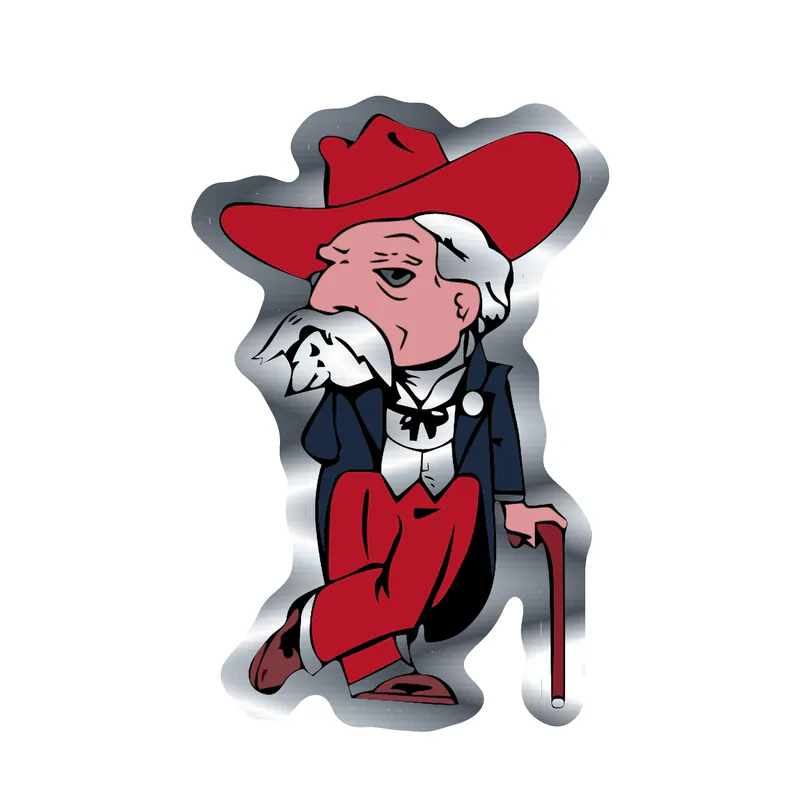 Ole Miss Rebels - Image 3 - Silver Chrome Vinyl Sticker - Custom Size