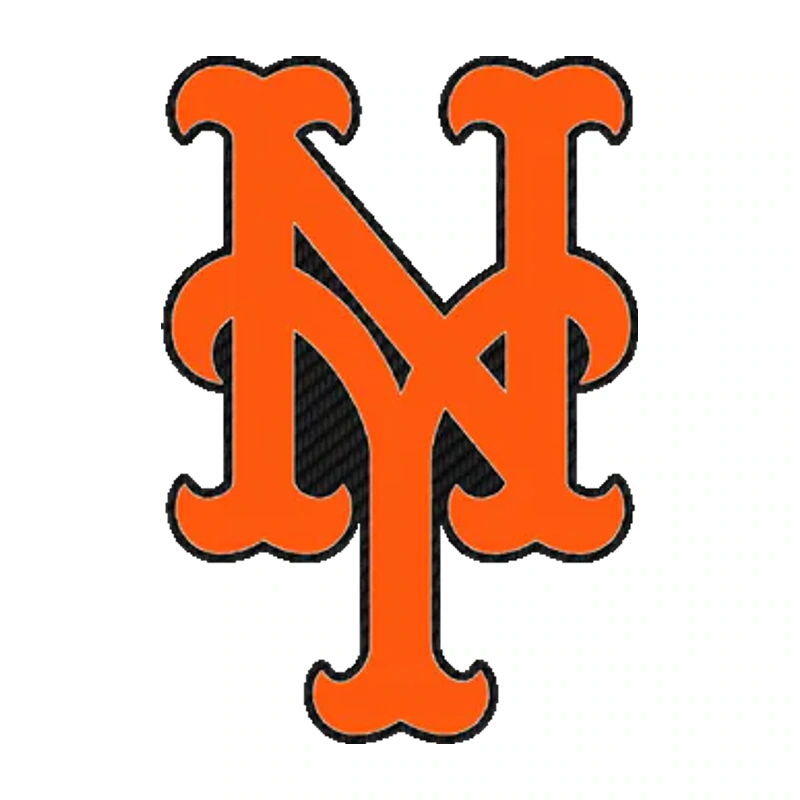 New York Mets - Orange NY - Carbon Fiber Vinyl Sticker - Custom Size