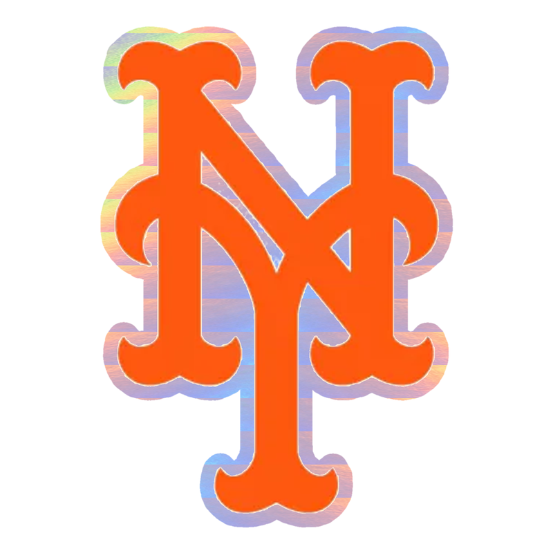 New York Mets - Orange NY - Holographic Vinyl Sticker - Custom Size