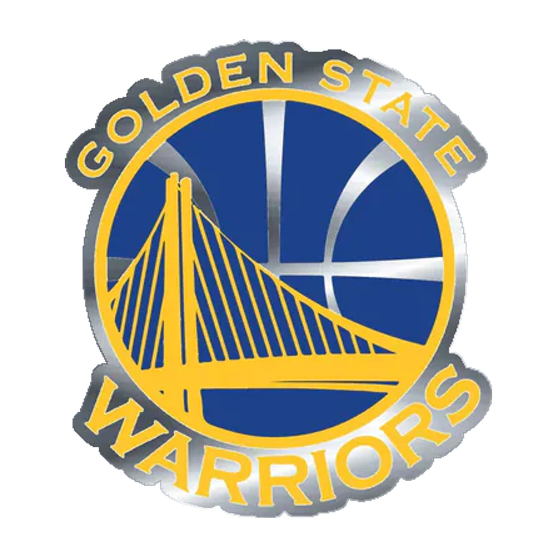 Golden State Warriors - Image 7 - Silver Chrome Vinyl Sticker - Custom Size