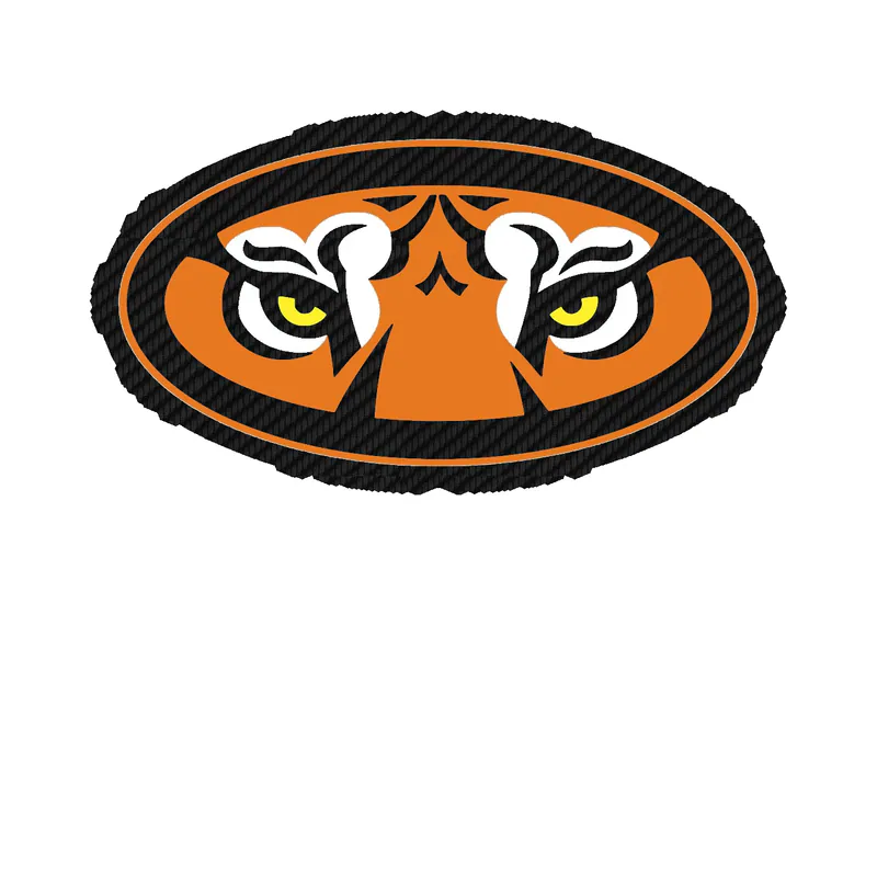 Auburn Tigers - Image 1 - Carbon Fiber Vinyl Decal - Custom Size