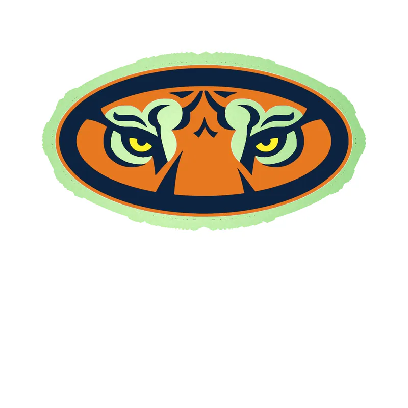 Auburn Tigers - Image 1 - Glow in the Dark Vinyl Decal - Custom Size