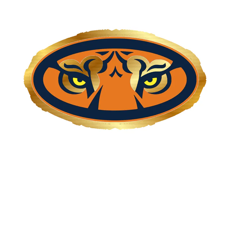 Auburn Tigers - Image 1 - Gold Chrome Vinyl Decal - Custom Size
