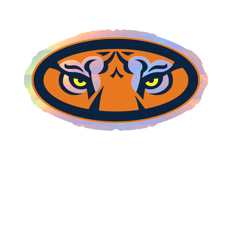 Auburn Tigers - Image 1 - Holographic Vinyl Decal - Custom Size