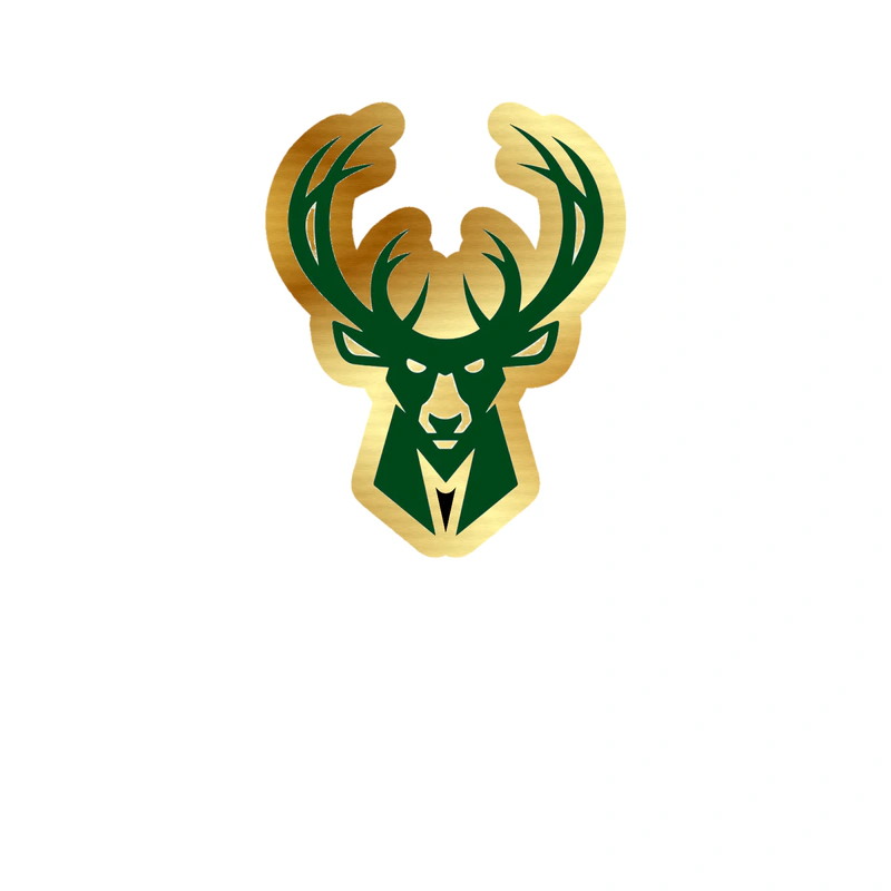 Milwaukee Bucks - Image 3 - Gold Chrome Vinyl Sticker - Custom Size