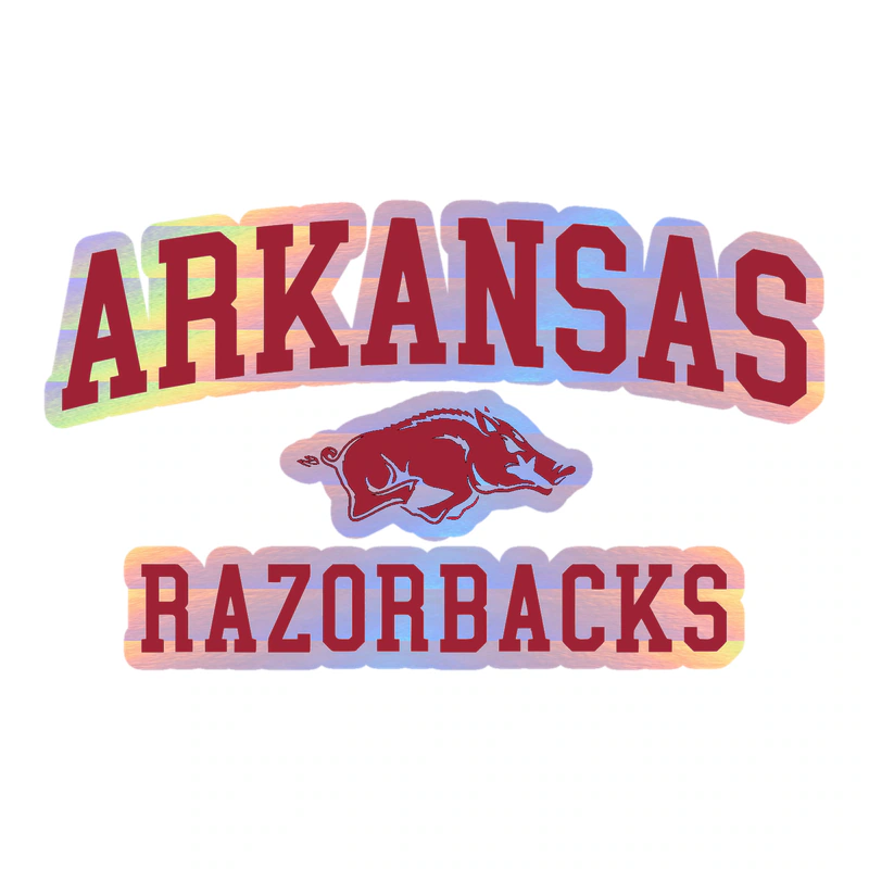 Arkansas Razorbacks - Image 6 - Holographic Vinyl Decal - Custom Size