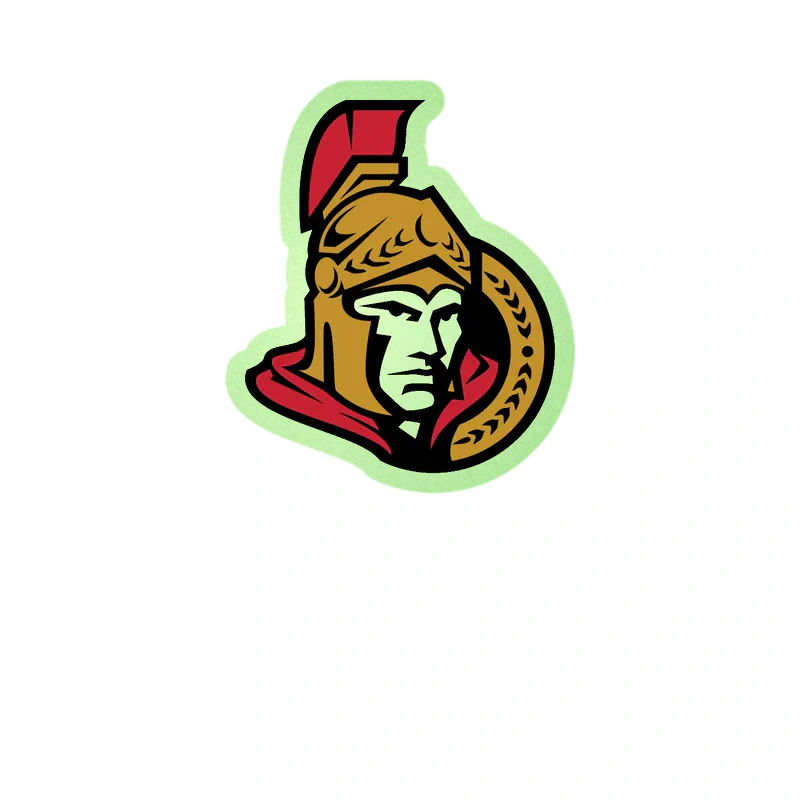 Ottawa Senators - Guy - Glow in the Dark Vinyl Sticker - Custom Size