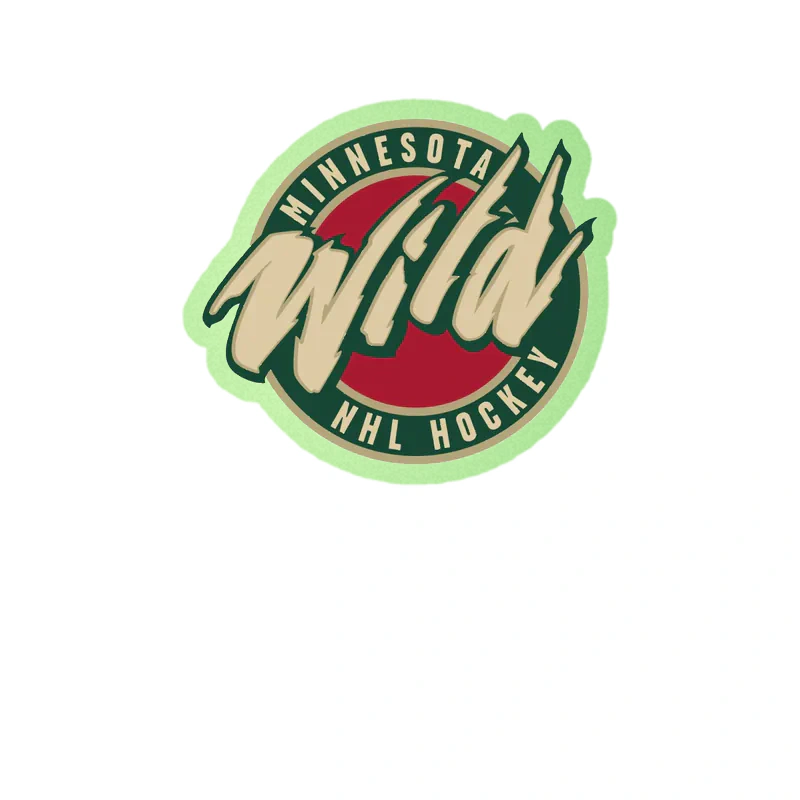 Minnesota Wild - Circle NHL Hockey - Glow in the Dark Vinyl Sticker - Custom Size