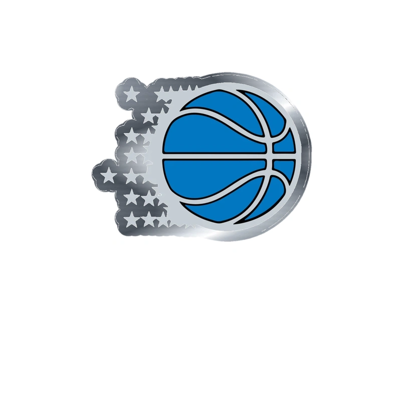 Orlando Magic - Image 7 - Silver Chrome Vinyl Sticker - Custom Size