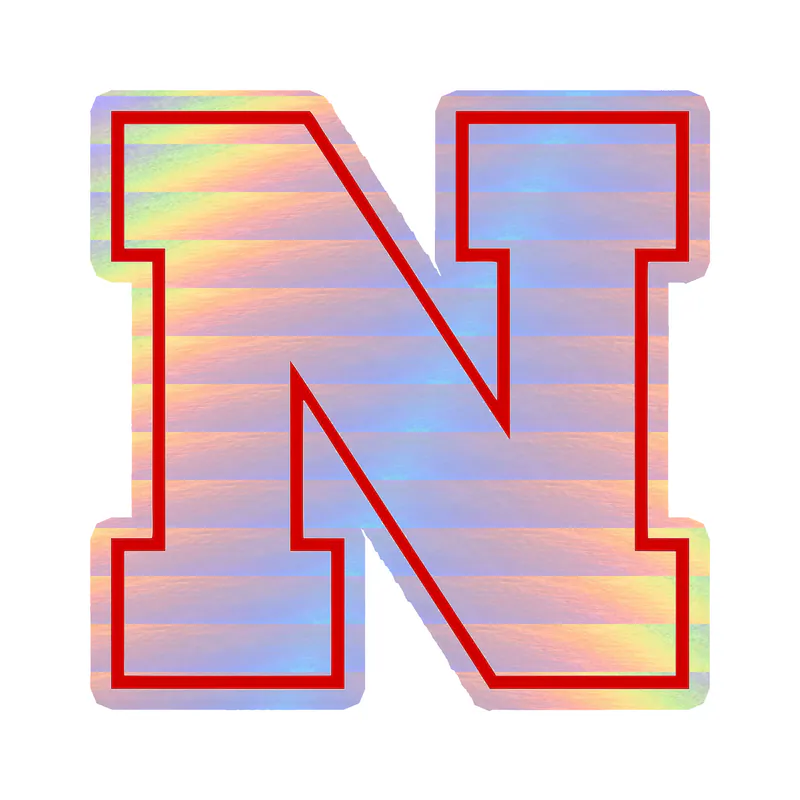 Nebraska Cornhuskers - Image 2 - Holographic Vinyl Decal - Custom Size