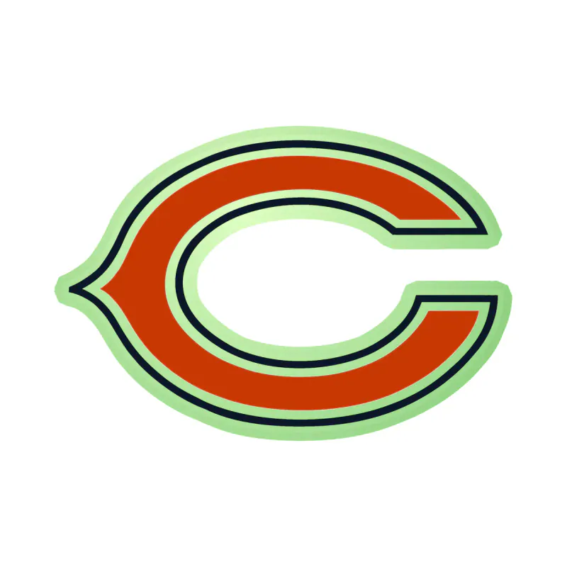 Chicago Bears - C 2 - Glow in the Dark Vinyl Sticker - Custom Size