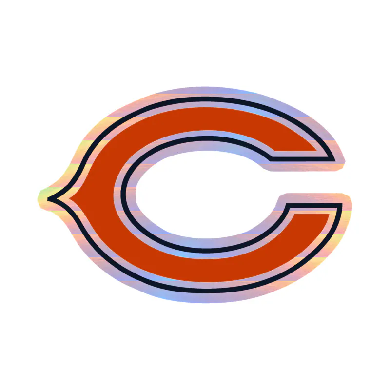 Chicago Bears - C 2 - Holographic Vinyl Sticker - Custom Size