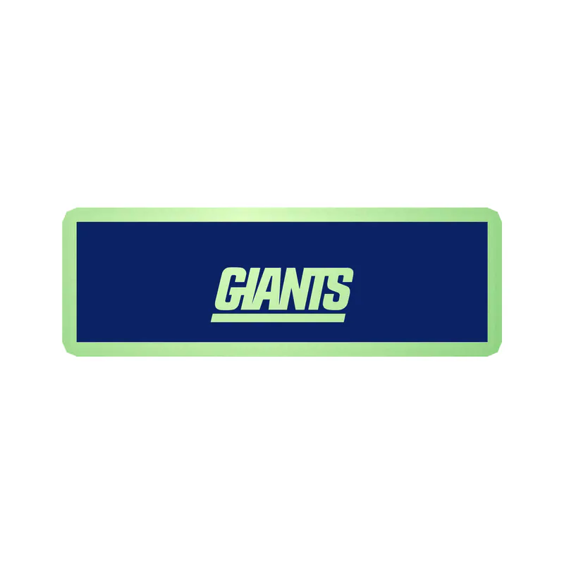 New York Giants - Rectangle With Giants - Glow in the Dark Vinyl Sticker - Custom Size