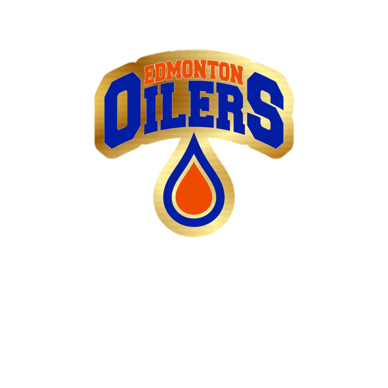 Edmonton Oilers - Name - Gold Chrome Vinyl Sticker - Custom Size