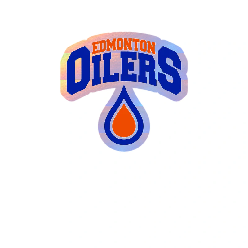 Edmonton Oilers - Name - Holographic Vinyl Sticker - Custom Size