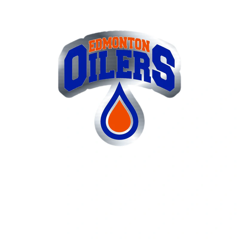 Edmonton Oilers - Name - Silver Chrome Vinyl Sticker - Custom Size