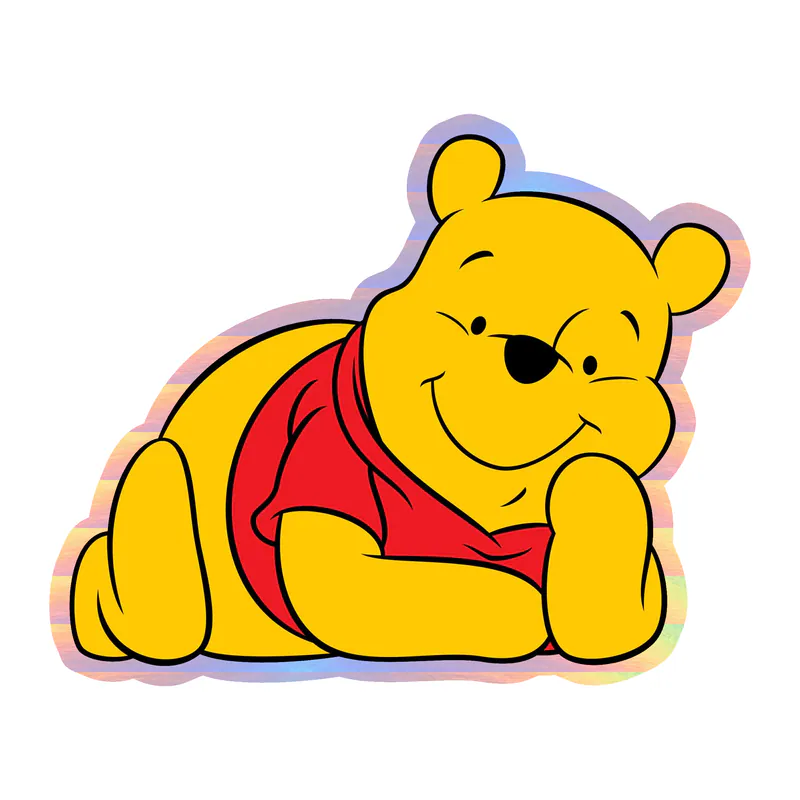 Winnie The Pooh - Holographic Vinyl Sticker - Custom Size