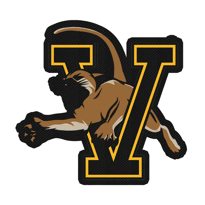 Vermont Catamounts Carbon Fiber Vinyl Decal - Custom Size