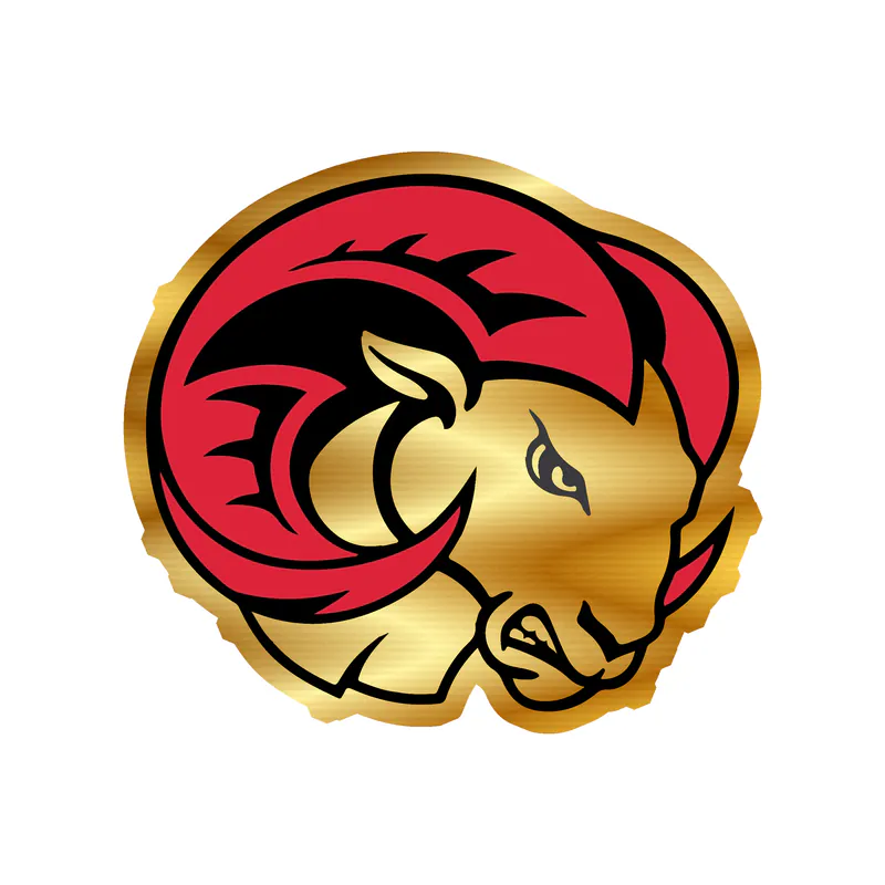 Winston-Salem State University - Ram - Gold Chrome Vinyl Decal