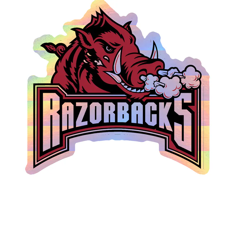 Arkansas Razorbacks - Image 14 - Holographic Vinyl Decal - Custom Size