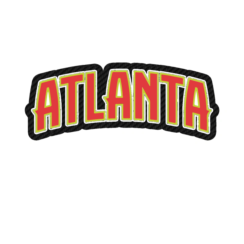 Atlanta Hawks - Atlanta - Carbon Fiber Vinyl Sticker - Custom Size